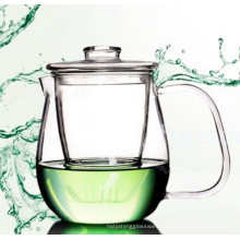 Purely Handwork 600ml Flower& Coffee Glass Tea Pot, Heat Resistant Glass Tea Pots with Filter